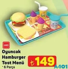 MGS OYUNCAK HAMBURGER TOST MENÜ 6 PARÇA